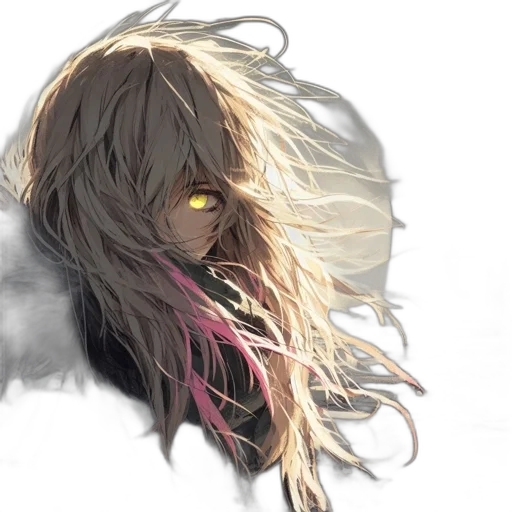 hair, mask, creature, face, concept art, watercolor, fantasy art, anime transparent PNG cut-out