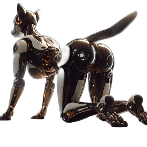 robot, animal, creature, concept art, 3d render, cyberpunk, fantasy art, anthropomorphic transparent PNG cut-out