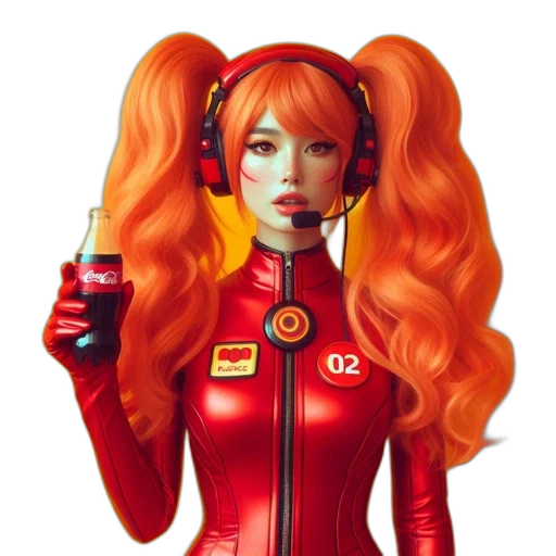 robot, concept art, fantasy art, comic book art, photorealistic, red, individual, orange transparent PNG cut-out