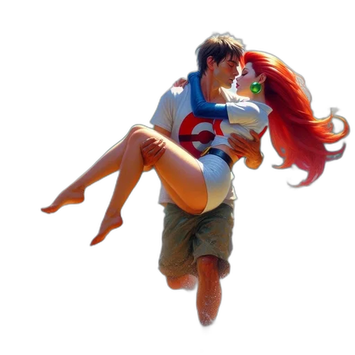 3d render, comic book art, concept art, fantasy art, underwater, outer space, fire, beach transparent PNG cut-out