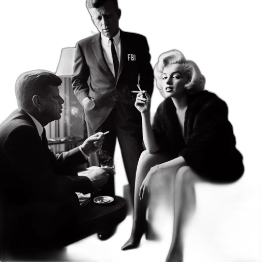 photorealistic, concept art, fire, monochrome, refined, room, fbi, agent transparent PNG cut-out