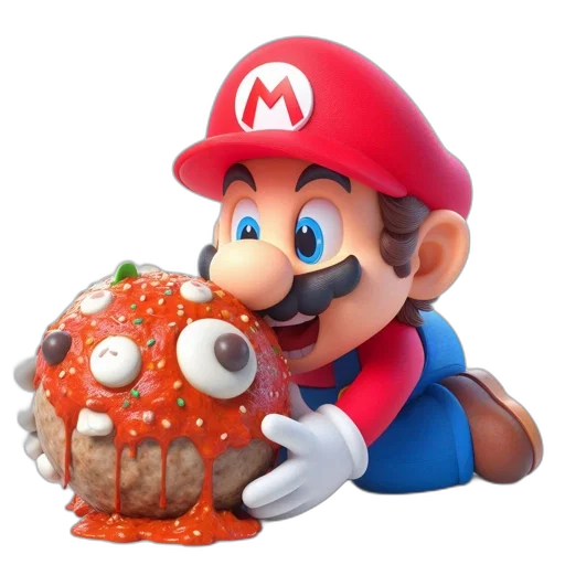 food, creature, animal, mask, 3d render, concept art, photorealistic, pixel art transparent PNG cut-out