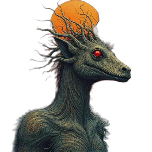 dragon, creature, animal, crown transparent PNG cut-out