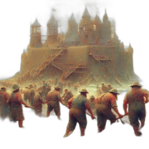 concept art, fantasy art, pixel art, watercolor, fog, underwater, city street, rain transparent PNG cut-out