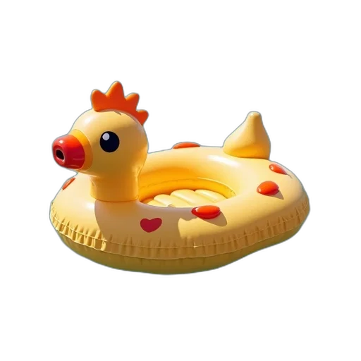 animal, food, 3d render, inflatable, baby, floating, seat, boat transparent PNG cut-out