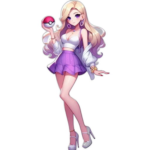 dress, staff, pixel art, concept art, fantasy art, anime, pastel, monochrome transparent PNG cut-out