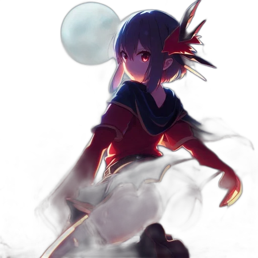 mask, staff, dragon, crown, concept art, fantasy art, anime, watercolor transparent PNG cut-out