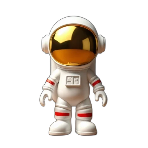 robot, mask, concept art, 3d render, pixel art, cartoon, outer space, small transparent PNG cut-out