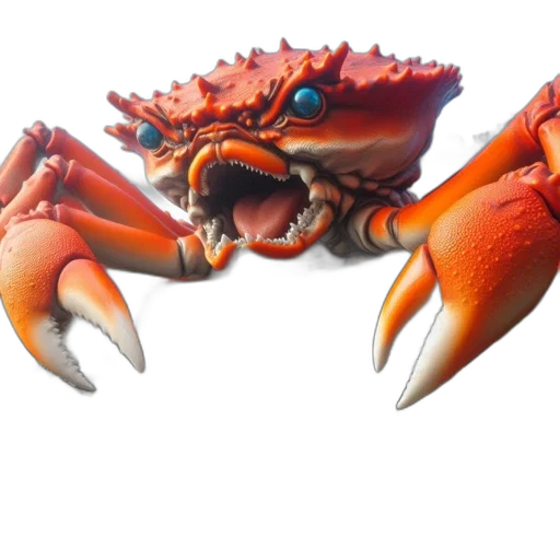 animal, creature, food, crown, 3d render, photorealistic, concept art, red transparent PNG cut-out