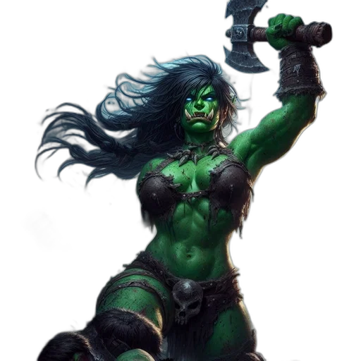 staff, fantasy art, concept art, comic book art, pixel art, green, imposing, green-skinned transparent PNG cut-out