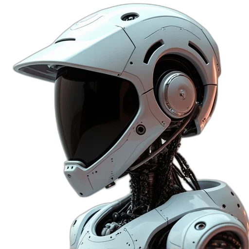 robot, mask, face, 3d render transparent PNG cut-out