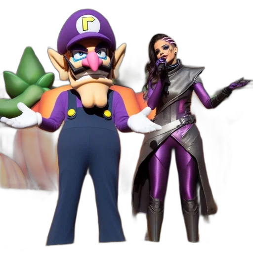 mask, weapon, concept art, 3d render, fantasy art, pixel art, two, characters transparent PNG cut-out