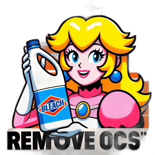 bottle, vaporwave, pixel art, princess, peach, mario, series, holds transparent PNG cut-out