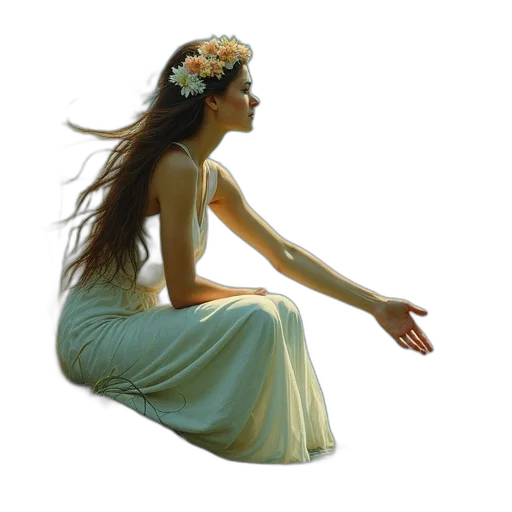 dress, crown, jewelry, photorealistic, oil painting, concept art, fantasy art, painting transparent PNG cut-out