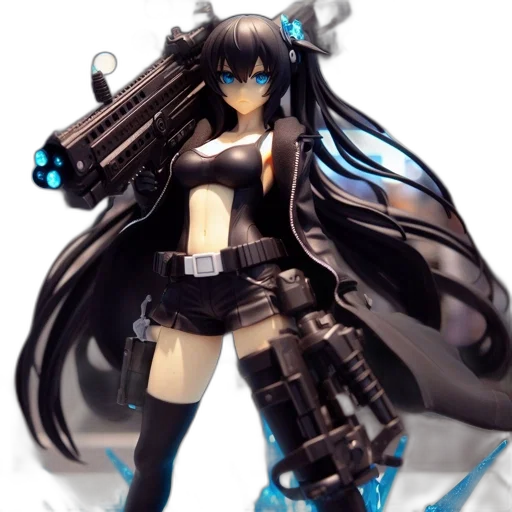 weapon, robot, staff, concept art, pixel art, 3d render, cyberpunk, anime-styled transparent PNG cut-out