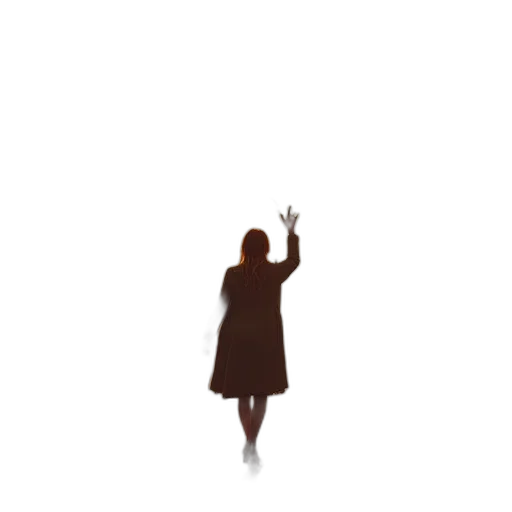 dress, jacket, umbrella, staff transparent PNG cut-out