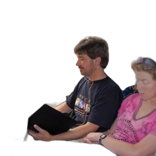 staff, fire, man, woman, sit, bus, laptops, their transparent PNG cut-out