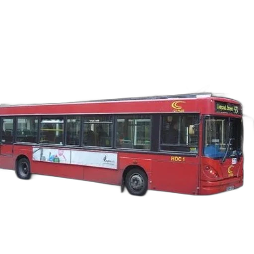 3d render, photorealistic, concept art, red, bus, destination, liverpool, street transparent PNG cut-out
