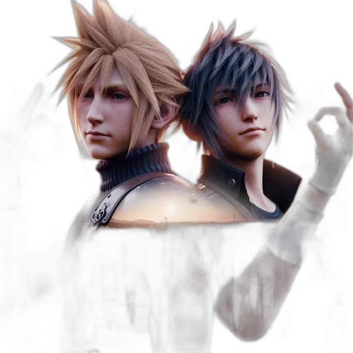 concept art, fantasy art, 3d render, photorealistic, monochrome, dark, two, animated transparent PNG cut-out