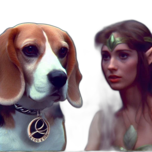jewelry, photorealistic, fantasy art, concept art, 3d render, image, shows, beagle transparent PNG cut-out