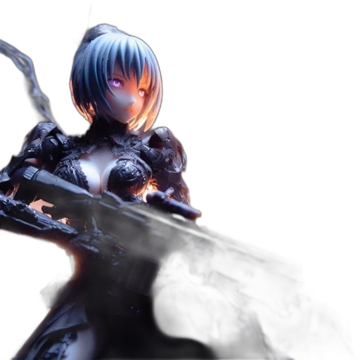 sword, weapon, dragon, fantasy art, concept art, 3d render, anime, two transparent PNG cut-out