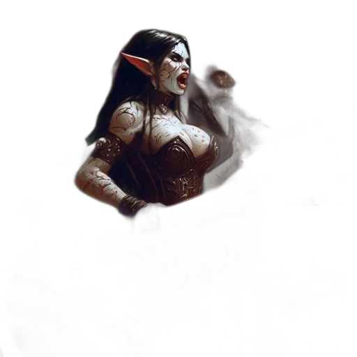 mask, creature, staff, face, concept art, fantasy art, comic book art, pixel art transparent PNG cut-out