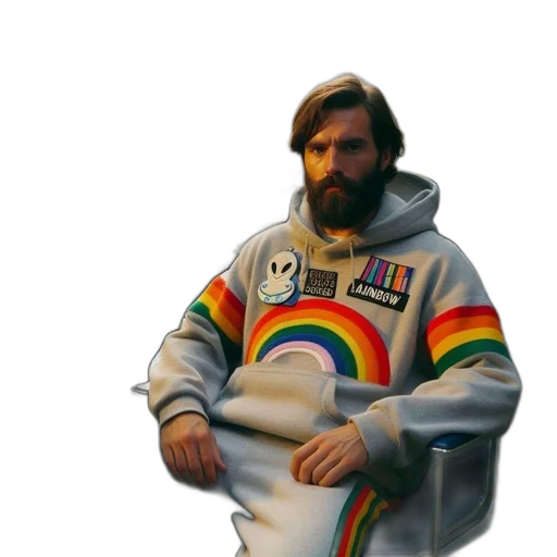 jacket, pixel art, vaporwave, concept art, 3d render, outer space, man, gray transparent PNG cut-out