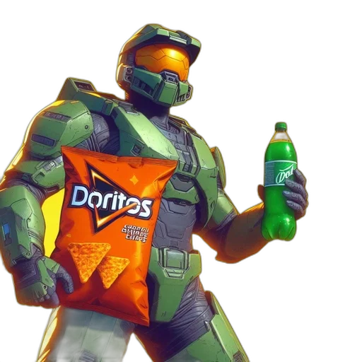 robot, bottle, food, jacket, concept art, 3d render, vaporwave, pixel art transparent PNG cut-out
