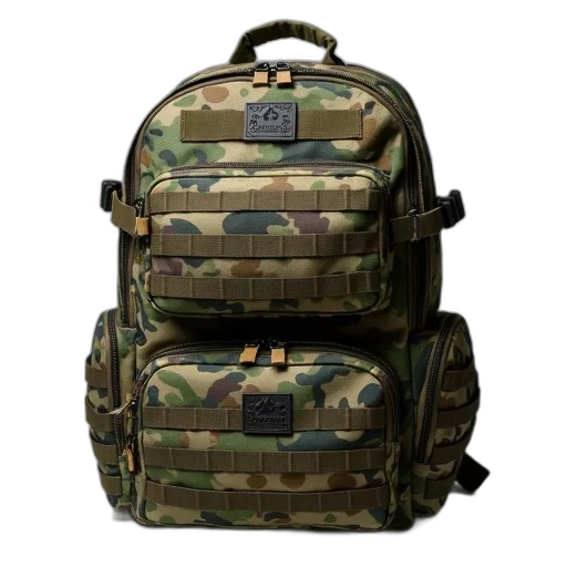 jacket, 3d render, tactical, bag, camouflage, military, backpack, waterproof transparent PNG cut-out