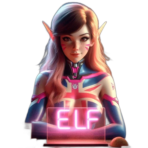 robot, staff, face, concept art, cyberpunk, fantasy art, vaporwave, neon lights transparent PNG cut-out