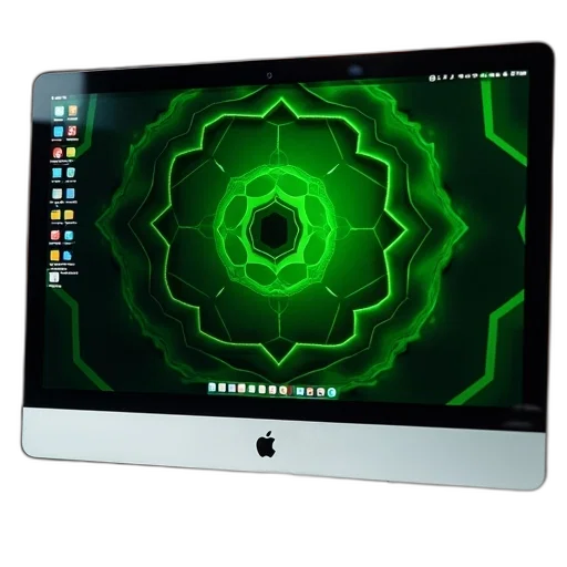 3d render, second, image, shows, same, computer, screen, green transparent PNG cut-out