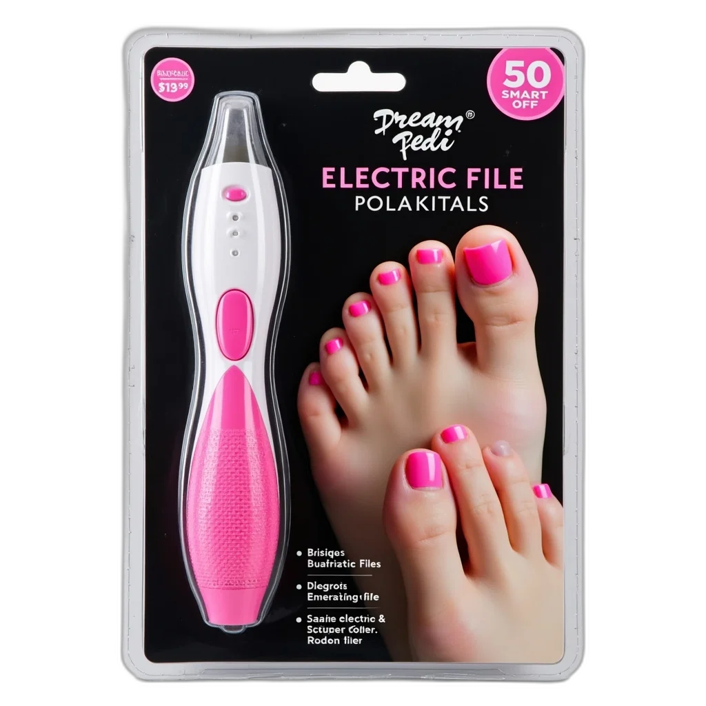 pink, white, electric, file, brand, name, dream, pedi transparent PNG cut-out