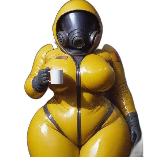 robot, dress, concept art, 3d render, cyberpunk, photorealistic, outer space, individual transparent PNG cut-out