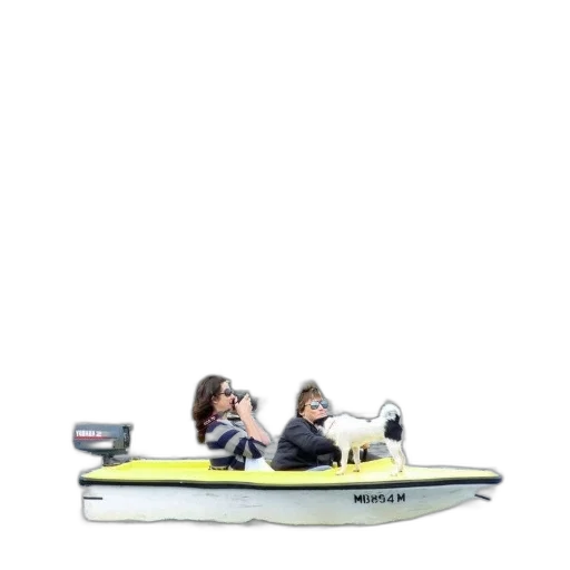 car, 3d render, photorealistic, concept art, two, people, dog, small transparent PNG cut-out