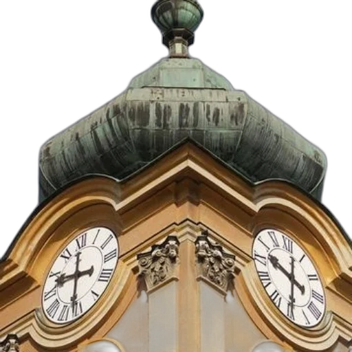 building, crown, face, staff, photorealistic, 3d render, close-up, clock transparent PNG cut-out