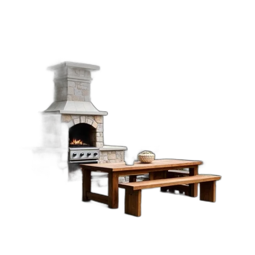 furniture, food, 3d render, photorealistic transparent PNG cut-out