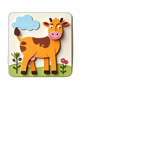 animal, concept art, set, four transparent PNG cut-out