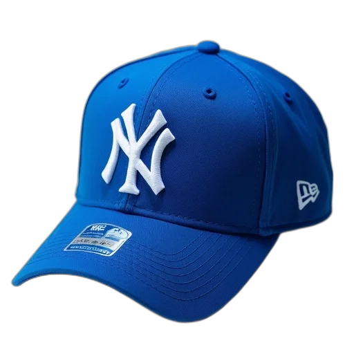 hat, crown, blue, baseball, cap, white, mlb, logo transparent PNG cut-out