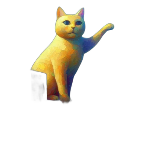 animal, staff, creature, robot, pixel art, 3d render, vaporwave, concept art transparent PNG cut-out
