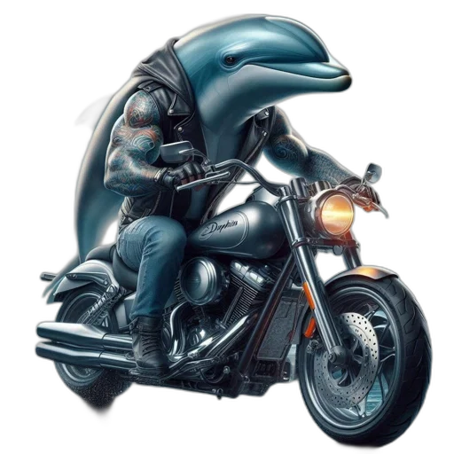 jacket, animal, photorealistic, concept art, 3d render, comic book art, dolphin-human, hybrid transparent PNG cut-out