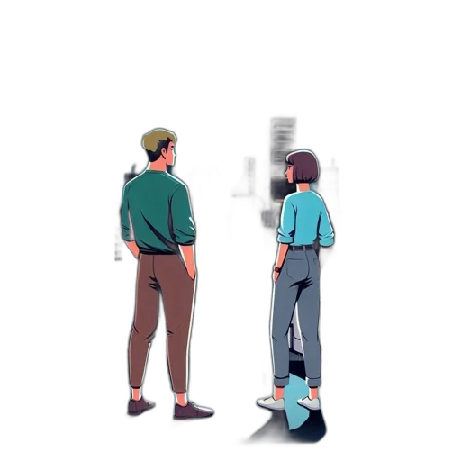 jacket, robot, staff, shoes, pixel art, concept art, vaporwave, 3d render transparent PNG cut-out