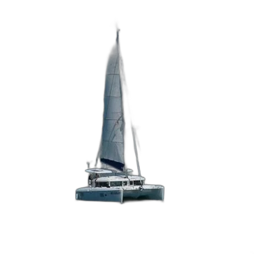 staff, 3d render, photorealistic, concept art, pixel art, sailboat, white, sail transparent PNG cut-out