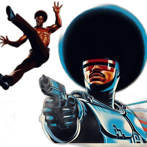 comic book art, concept art, man, pinstriped, suit, kicks, mid-air, while transparent PNG cut-out