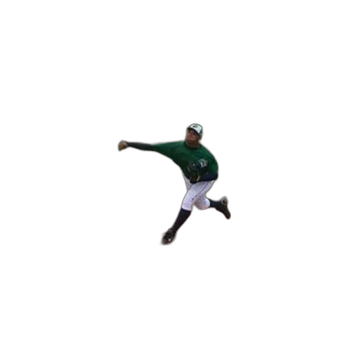 staff, creature, pixel art, 3d render, green, baseball, player, jersey transparent PNG cut-out