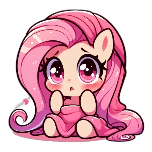 creature, animal, dress, cartoon, pixel art, anime, concept art, pink-haired transparent PNG cut-out