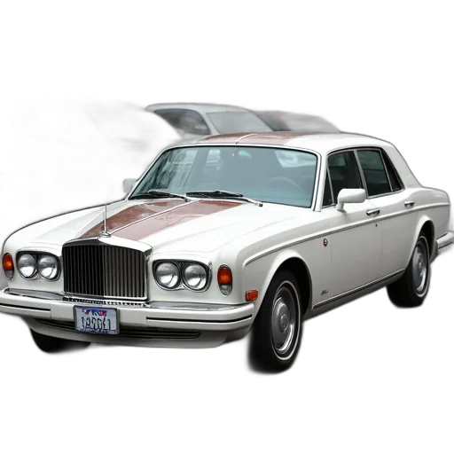 car, photorealistic, 3d render, concept art, white, brown, stripe, parked transparent PNG cut-out