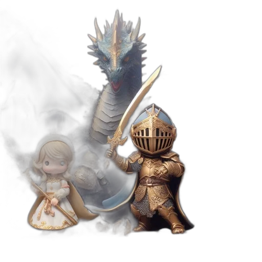 dragon, sword, staff, weapon, fantasy art, concept art, pixel art, 3d render transparent PNG cut-out