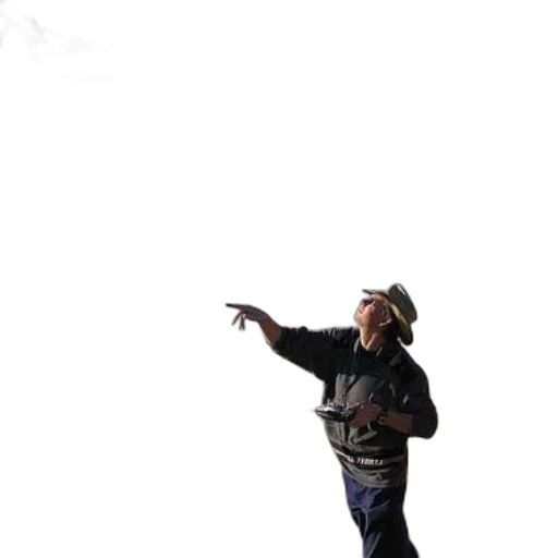 staff, jacket, hat, creature, concept art, 3d render, photorealistic, pixel art transparent PNG cut-out