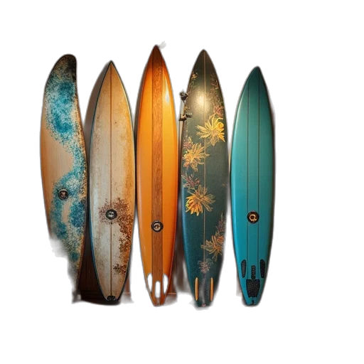 colorful, earth tones, golden, surf transparent PNG cut-out