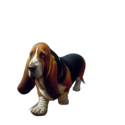 animal, staff, creature, 3d render, photorealistic, concept art, oil painting, basset transparent PNG cut-out